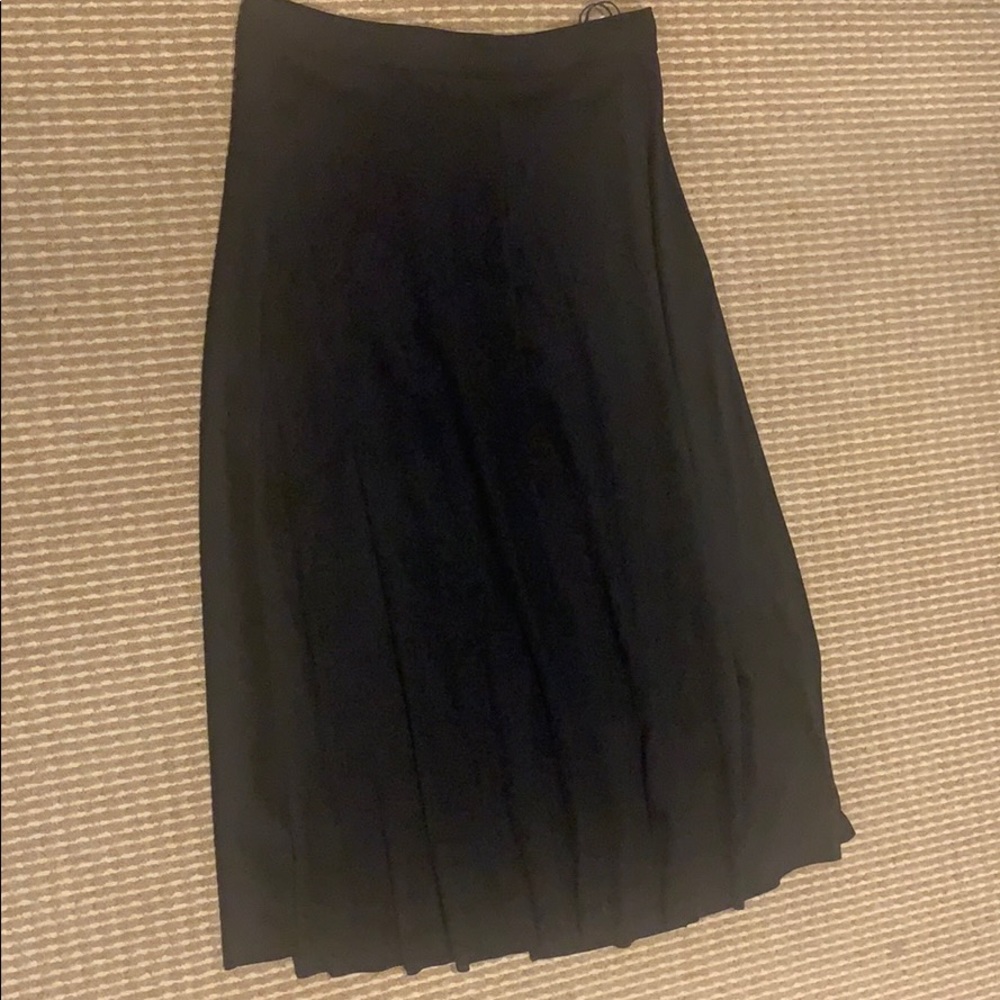ZARA Black Suede Midi skirt